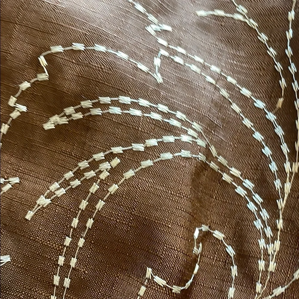 FREE with any purchase Brown and Cream Floral Pattern shower curtain